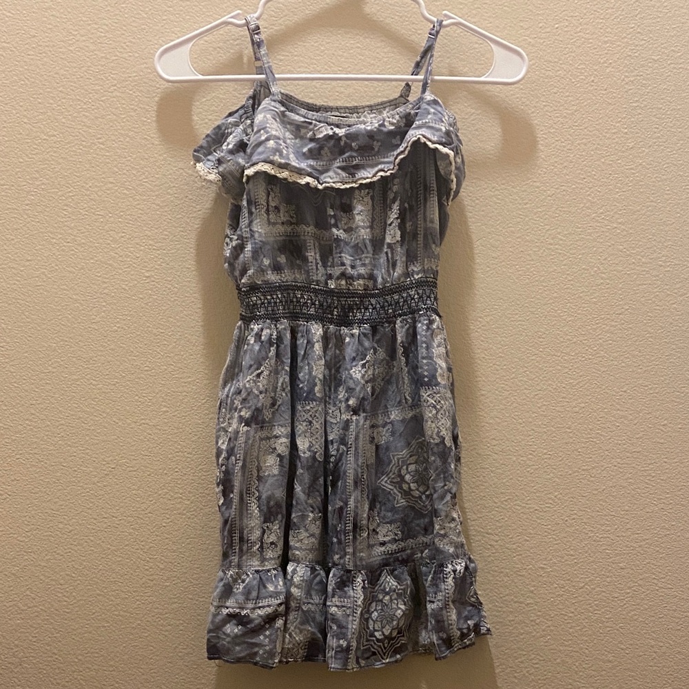 Art Class blue Patterned Ruffle Sundress